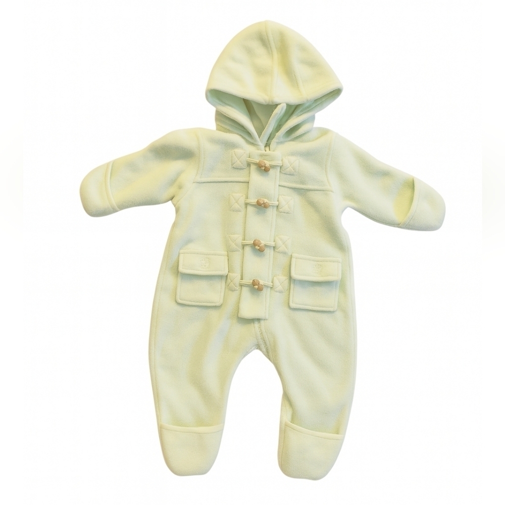 The Children's Place Gender Neutral Pastel Lime Sherbet Fleece Bunting Snow Suit